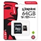کارت حافظه microSDCS کینگستون کلاس 10 استاندارد UHC-I U1 سرعت 80MBps همراه با آداپتور SD ظرفیت 64 گیگابایت